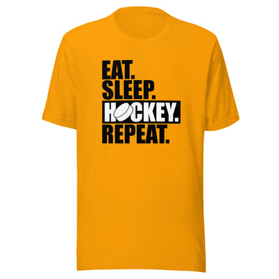 EAT SLEEP HOCKEY REPEAT 1 Unisex T-shirt - Ultimate Team Products
